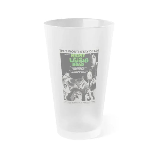 NIGHT OF THE LIVING DEAD (2) 1968 Movie Poster - Frosted Pint Glass 16oz 16oz Frosted - Go Mug Yourself