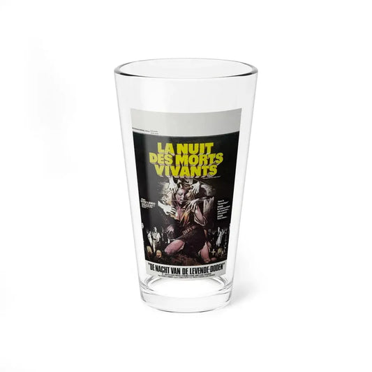 NIGHT OF THE LIVING DEAD (BELGIAN) 1968 Movie Poster - Pint Glass 16oz 16oz - Go Mug Yourself