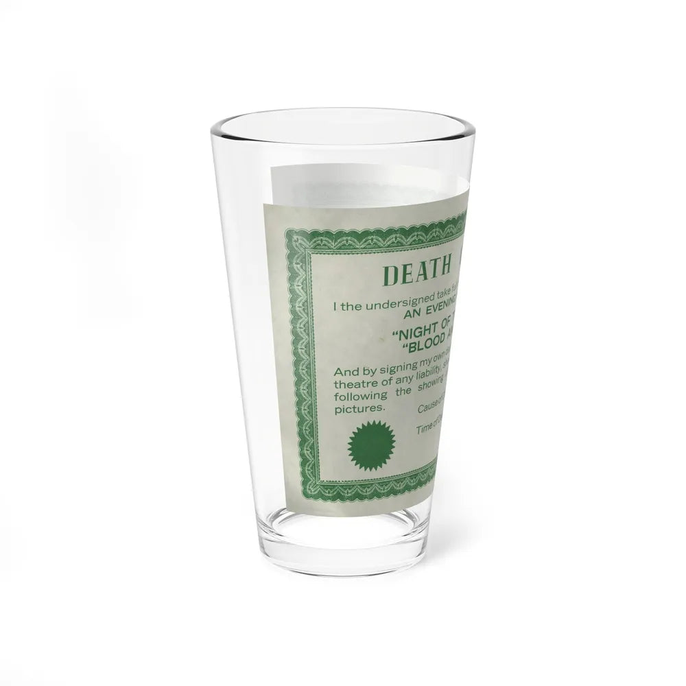 NIGHT OF THE LIVING DEAD + BLOOD AND BLACK LACE 1968 Movie Poster - Pint Glass 16oz - Go Mug Yourself