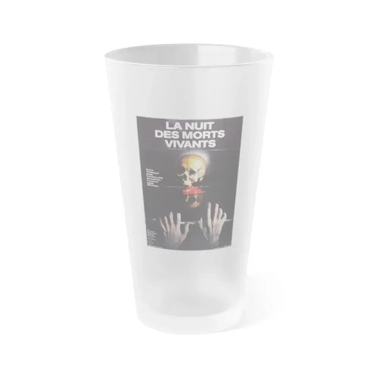 NIGHT OF THE LIVING DEAD (FRENCH) 2 1968 Movie Poster - Frosted Pint Glass 16oz 16oz Frosted - Go Mug Yourself