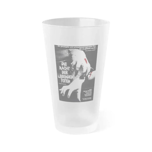 NIGHT OF THE LIVING DEAD (GERMAN) 2 1968 Movie Poster - Frosted Pint Glass 16oz 16oz Frosted - Go Mug Yourself