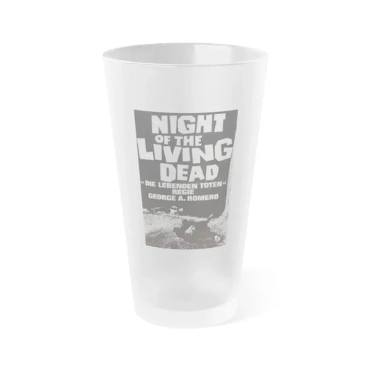 NIGHT OF THE LIVING DEAD (GERMAN) 3 1968 Movie Poster - Frosted Pint Glass 16oz 16oz Frosted - Go Mug Yourself