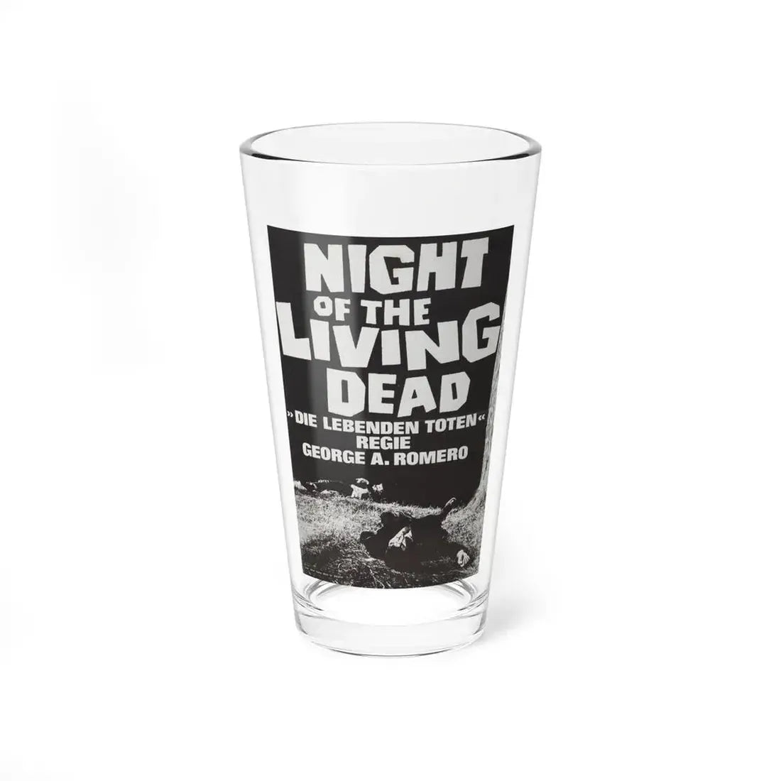 NIGHT OF THE LIVING DEAD (GERMAN) 3 1968 Movie Poster - Pint Glass 16oz 16oz - Go Mug Yourself