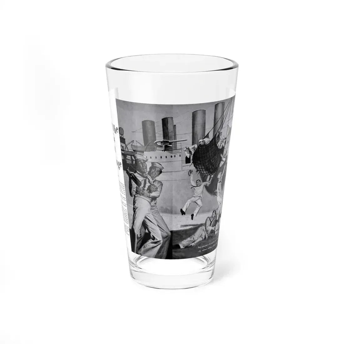 Night of the Navy's Biggest Binge, Bluebook for Men, October 1960 (Magazine Illustration) Pint Glass 16oz 16oz - Go Mug Yourself