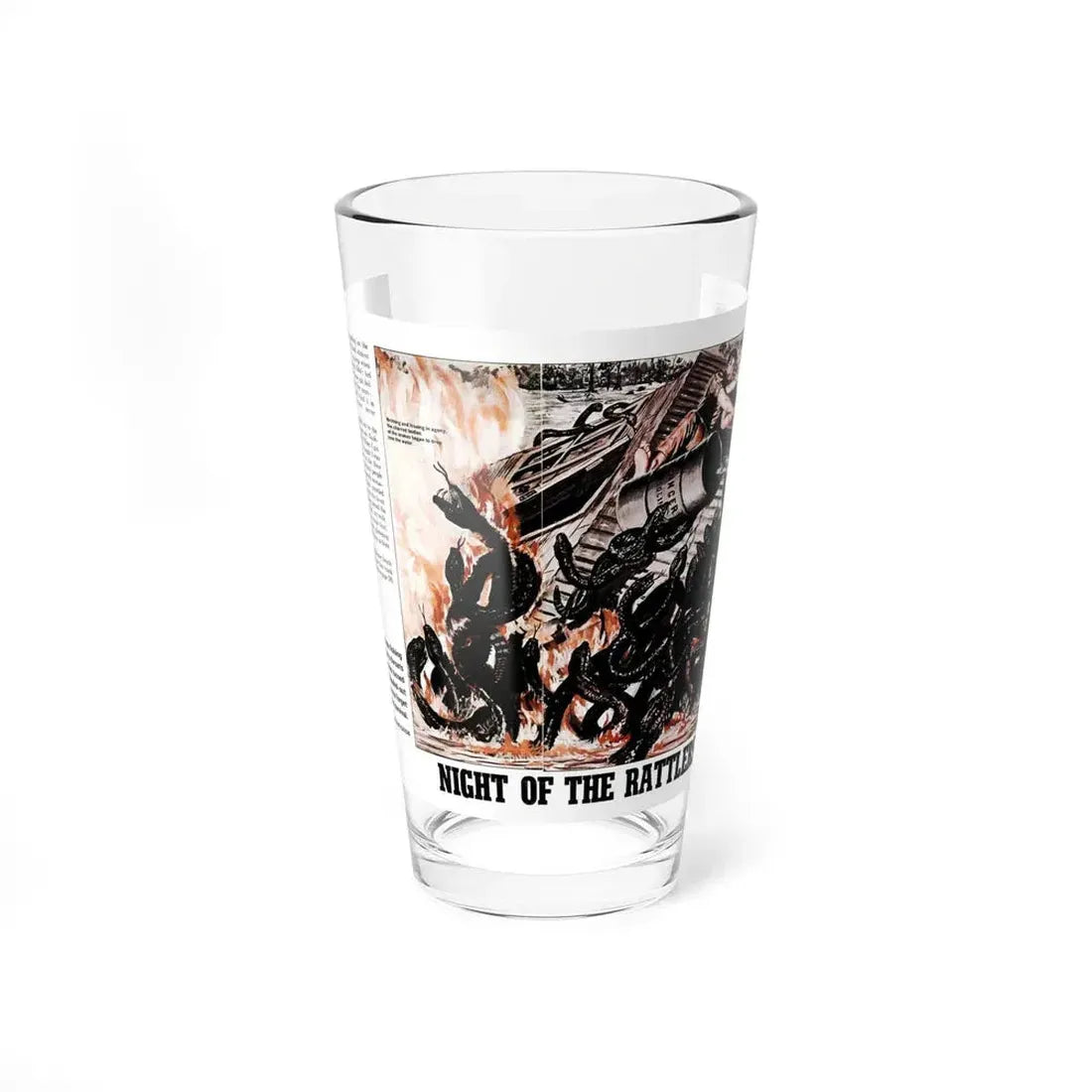 Night of the Rattlers, Stag magazine, August 1974 (Magazine Illustration) Pint Glass 16oz 16oz - Go Mug Yourself