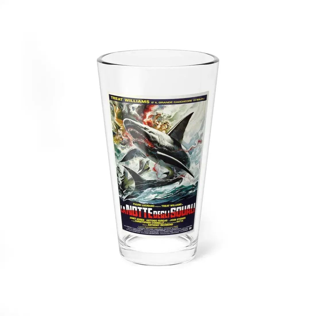 NIGHT OF THE SHARKS 1988 Movie Poster - Pint Glass 16oz 16oz - Go Mug Yourself