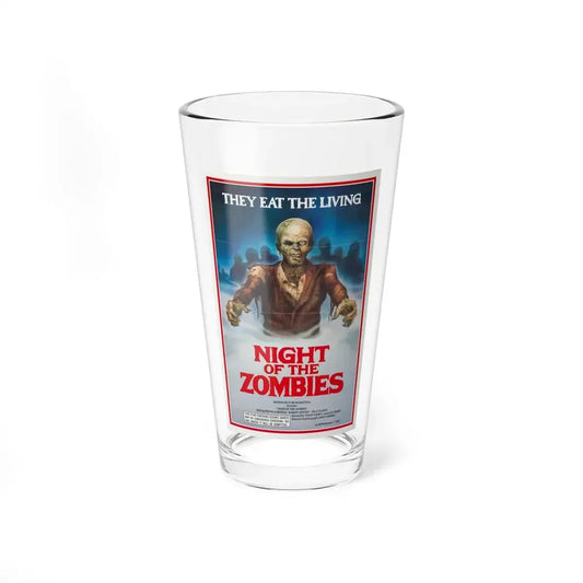 NIGHT OF THE ZOMBIES (HELL OF THE LIVING DEAD) 1980 Movie Poster - Pint Glass 16oz 16oz - Go Mug Yourself