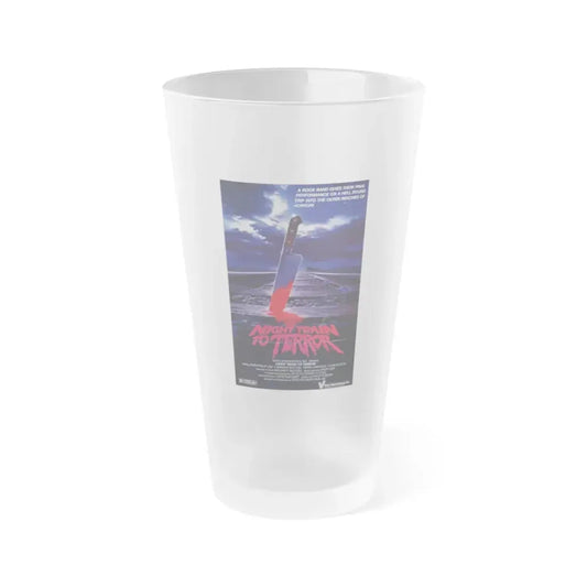 NIGHT TRAIN TO TERROR 1985 Movie Poster - Frosted Pint Glass 16oz 16oz Frosted - Go Mug Yourself