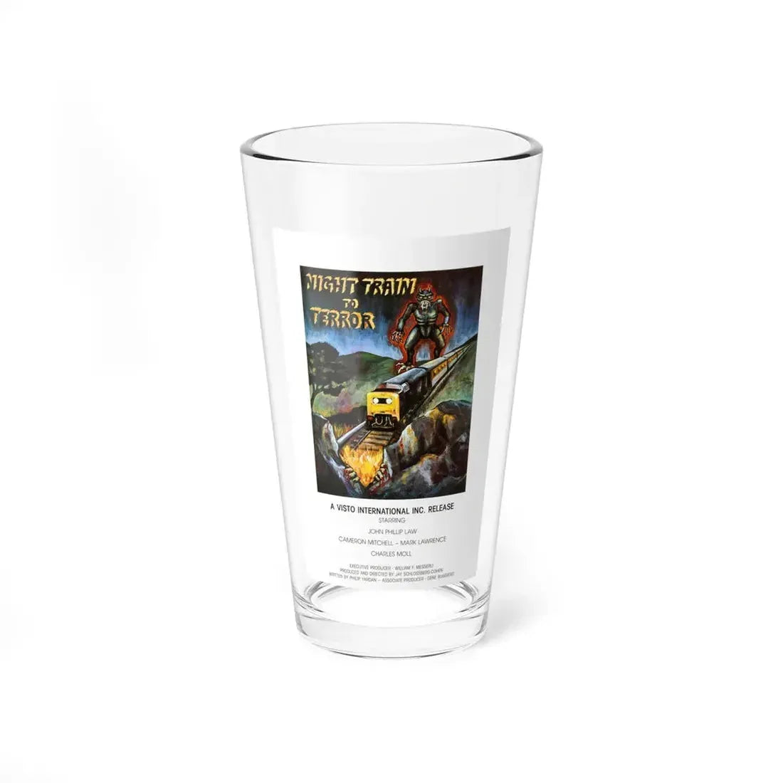 NIGHT TRAIN TO TERROR (2) 1985 Movie Poster - Pint Glass 16oz 16oz - Go Mug Yourself