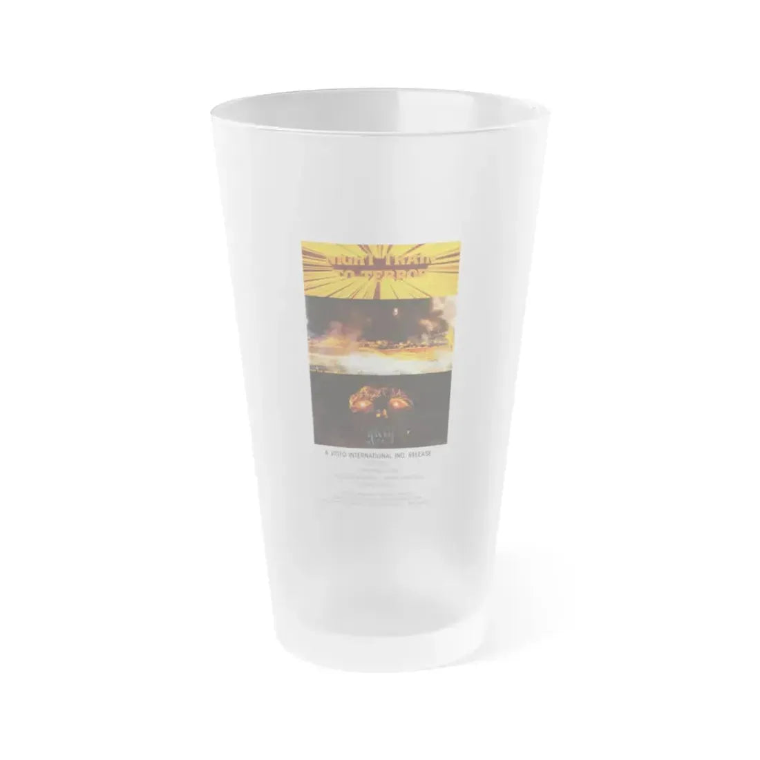 NIGHT TRAIN TO TERROR (3) 1985 Movie Poster - Frosted Pint Glass 16oz 16oz Frosted - Go Mug Yourself