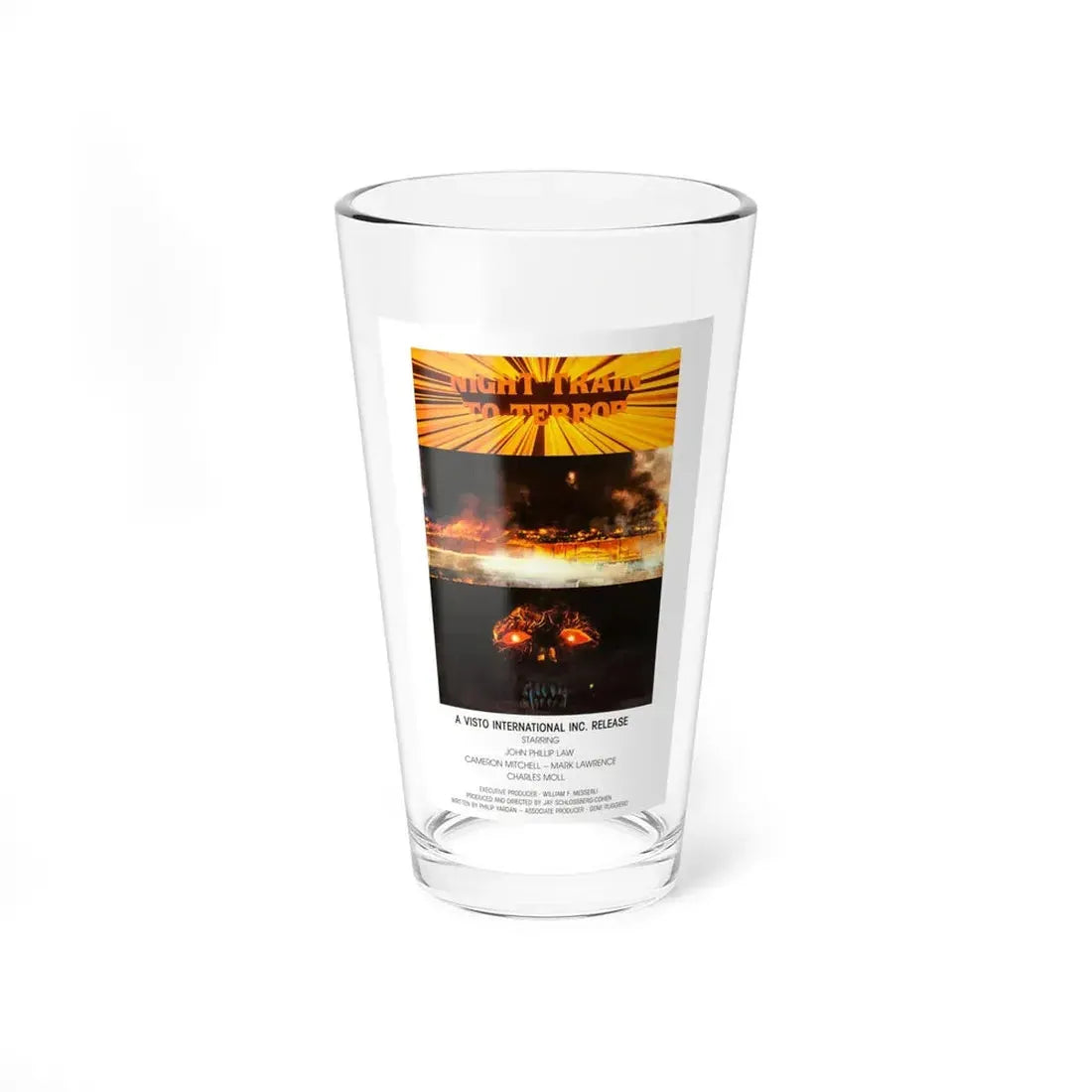 NIGHT TRAIN TO TERROR (3) 1985 Movie Poster - Pint Glass 16oz 16oz - Go Mug Yourself