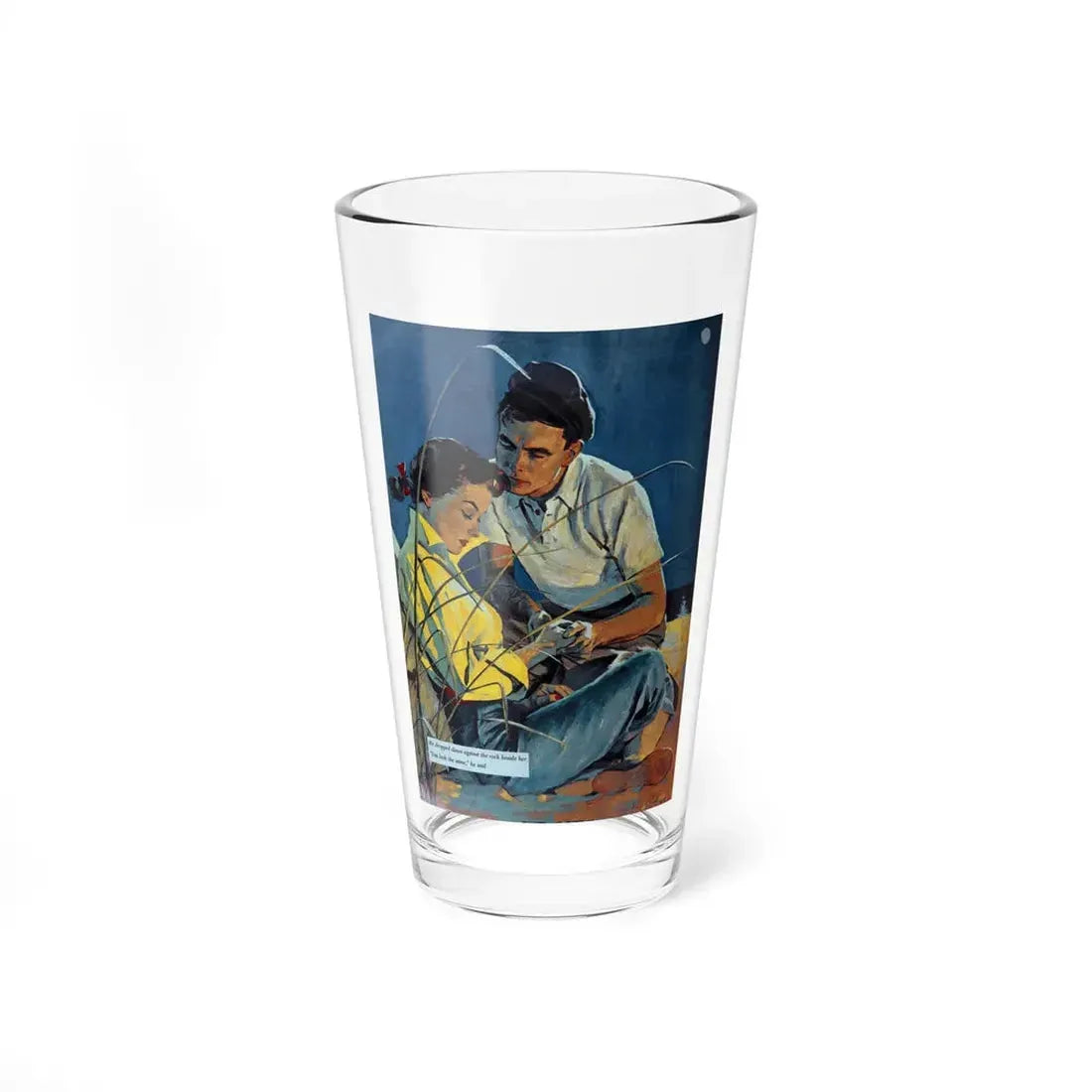 Night Visitor, Woman's Day, September 1955 (Magazine Illustration) Pint Glass 16oz 16oz - Go Mug Yourself