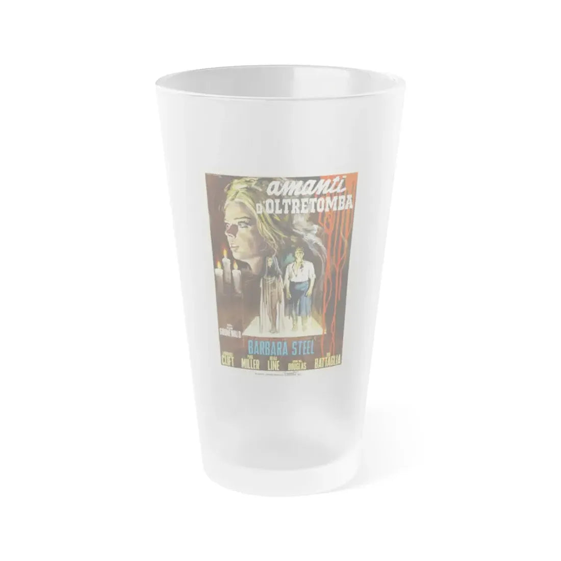NIGHTMARE CASTLE (2) 1965 Movie Poster - Frosted Pint Glass 16oz 16oz Frosted - Go Mug Yourself