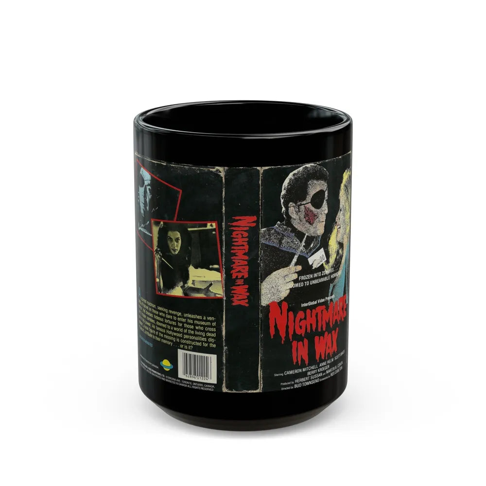 NIGHTMARE IN WAX (VHS COVER) - Black Coffee Mug-15oz-Go Mug Yourself
