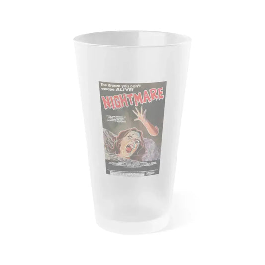 NIGHTMARES IN A DAMAGED BRAIN 1981 Movie Poster - Frosted Pint Glass 16oz 16oz Frosted - Go Mug Yourself