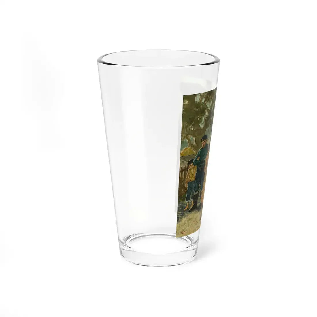 Nina's Decision, American Weekly illustration, October, 1949 (Magazine Illustration) Pint Glass 16oz - Go Mug Yourself