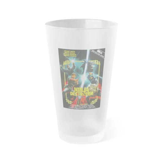 NINJA DESTROYER 1986 Movie Poster - Frosted Pint Glass 16oz 16oz Frosted - Go Mug Yourself