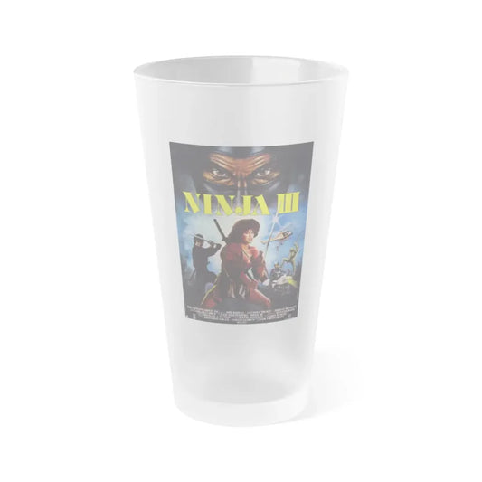 NINJA III 1984 Movie Poster - Frosted Pint Glass 16oz 16oz Frosted - Go Mug Yourself
