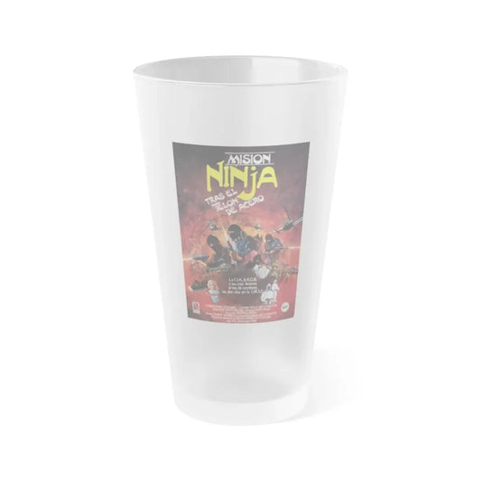 NINJA MISSION 1984 Movie Poster - Frosted Pint Glass 16oz 16oz Frosted - Go Mug Yourself