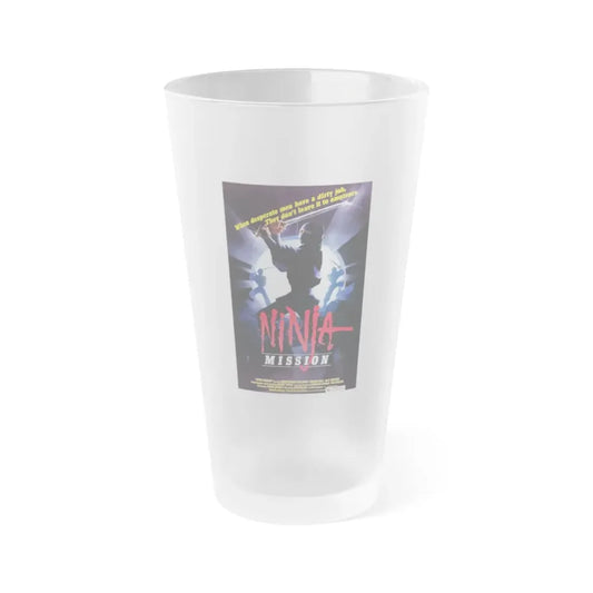 NINJA MISSION (2) 1984 Movie Poster - Frosted Pint Glass 16oz 16oz Frosted - Go Mug Yourself