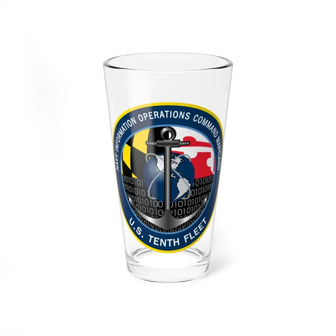 NIOC Maryland (U.S. Navy) Pint Glass 16oz 16oz - Go Mug Yourself