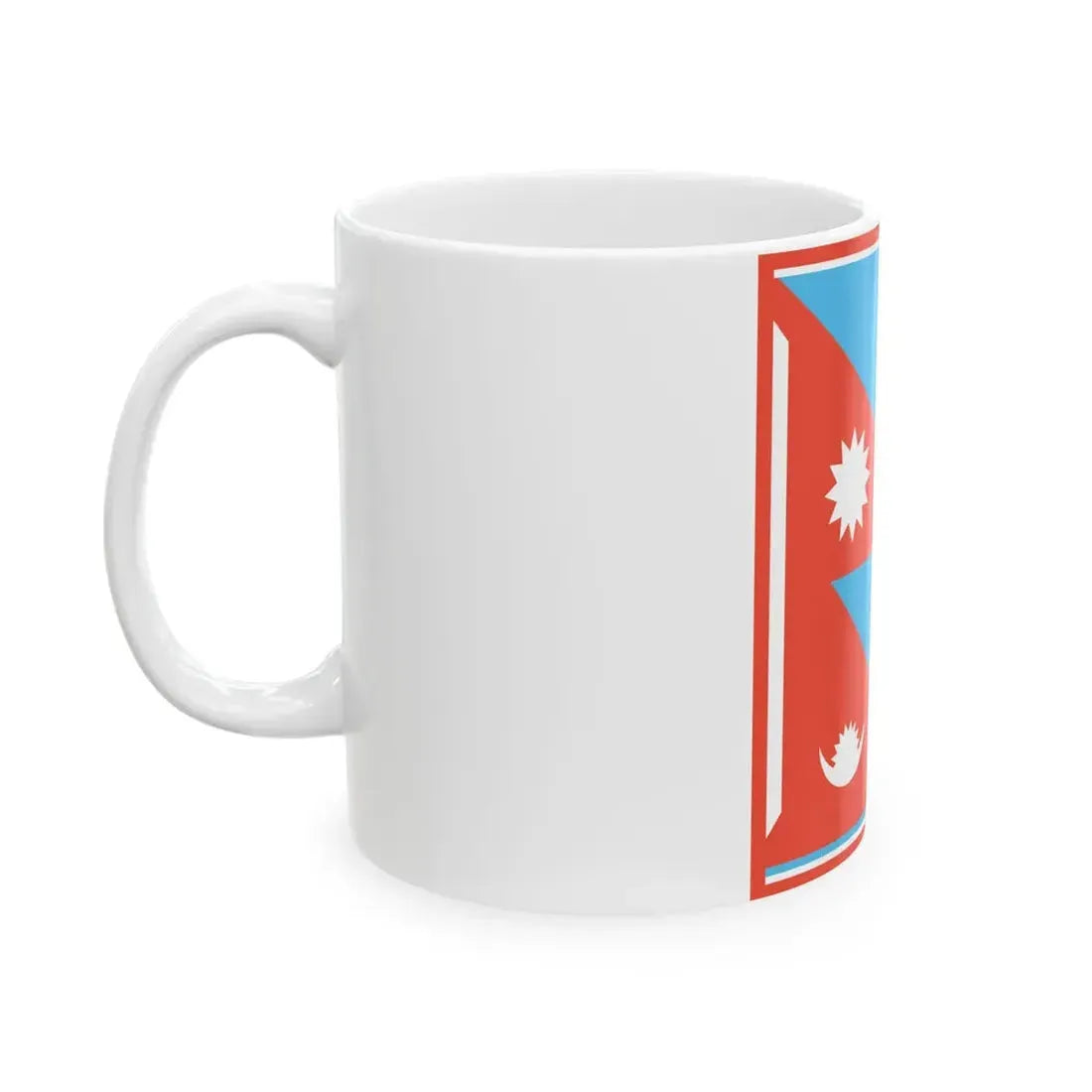 Nishankalika Flag of Bagale Thapa clan (Nepal) White Coffee Mug - Go Mug Yourself