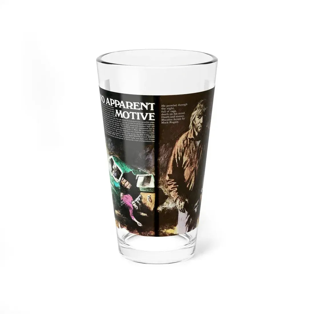 No Apparent Motive, Man magazine, October 1971 (Magazine Illustration) Pint Glass 16oz 16oz - Go Mug Yourself