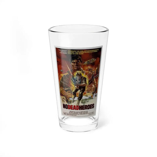 NO DEAD HEROES 1986 Movie Poster - Pint Glass 16oz 16oz - Go Mug Yourself