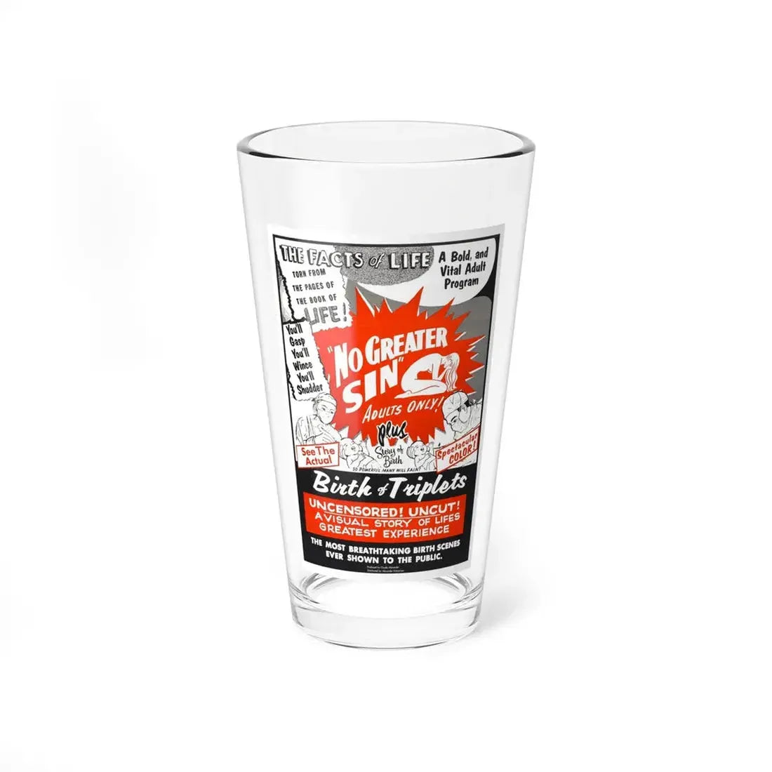 NO GREATER SIN 1941 Movie Poster - Pint Glass 16oz 16oz - Go Mug Yourself