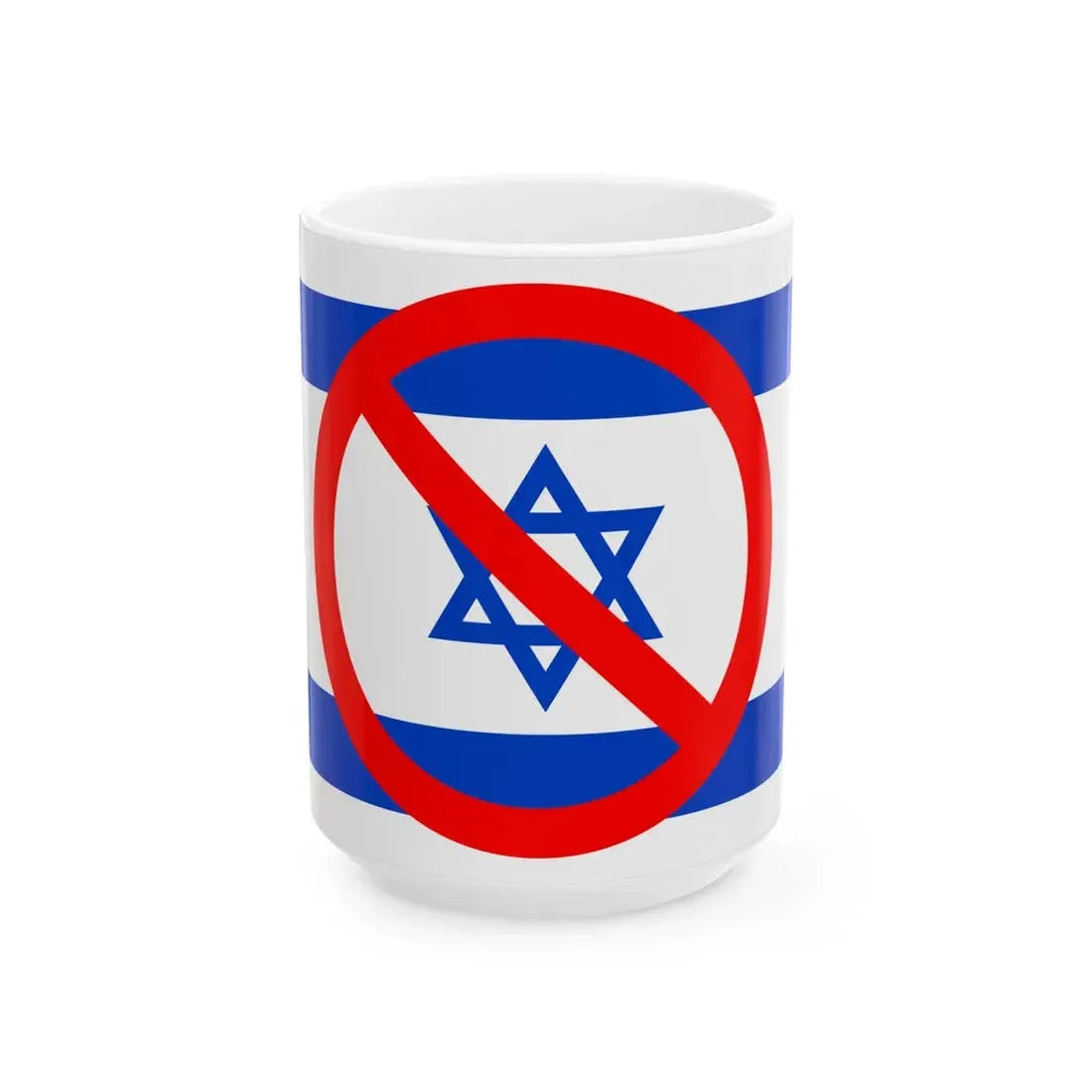 No Israel (Israel) White Coffee Mug 15oz - Go Mug Yourself