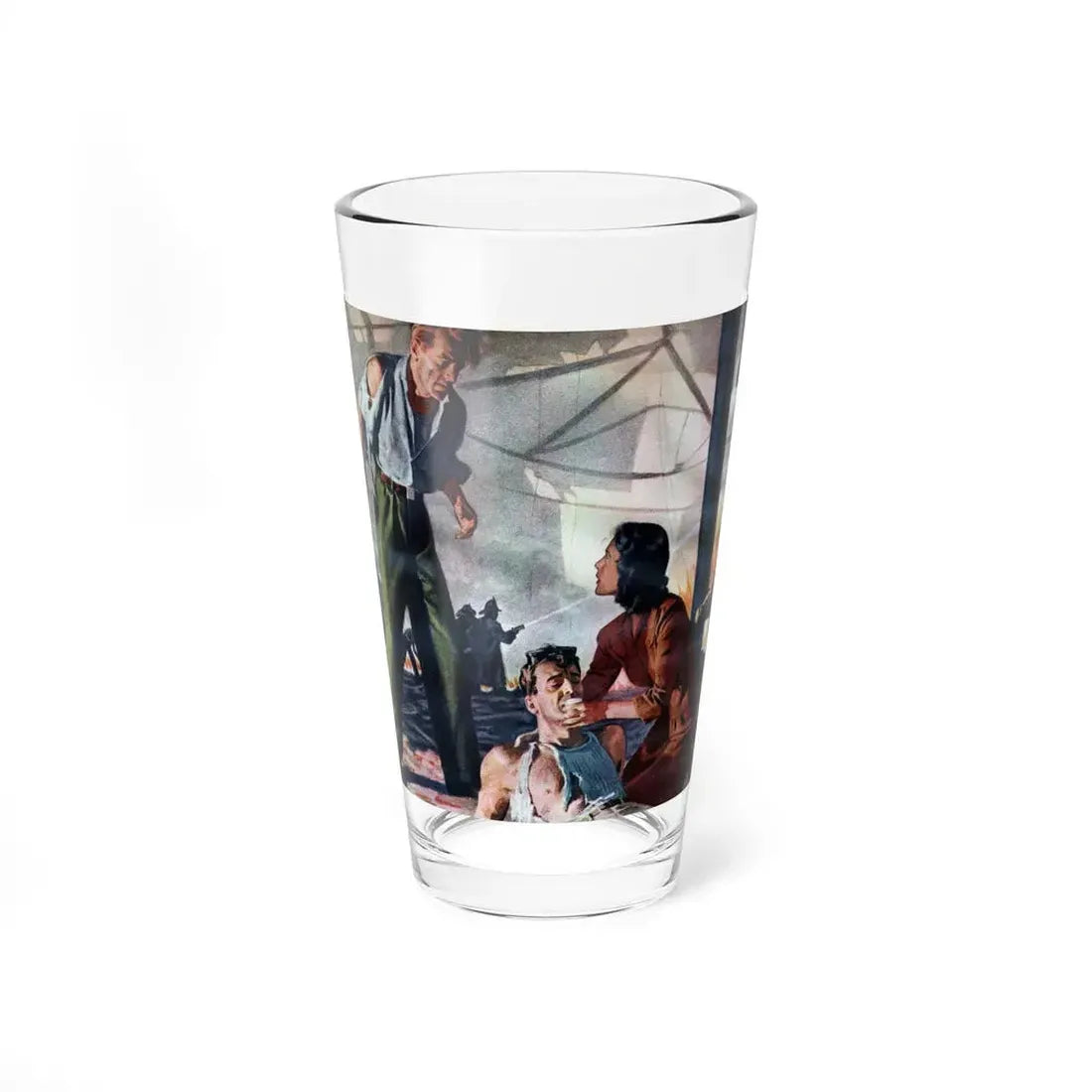 No Little Enemy, Liberty magazine, January 1, 1944 (Magazine Illustration) Pint Glass 16oz 16oz - Go Mug Yourself