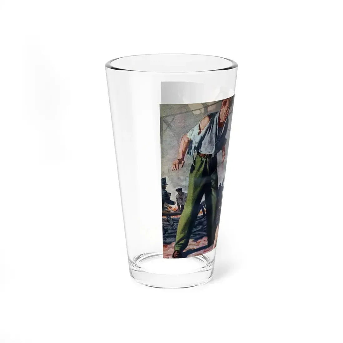 No Little Enemy, Liberty magazine, January 1, 1944 (Magazine Illustration) Pint Glass 16oz - Go Mug Yourself