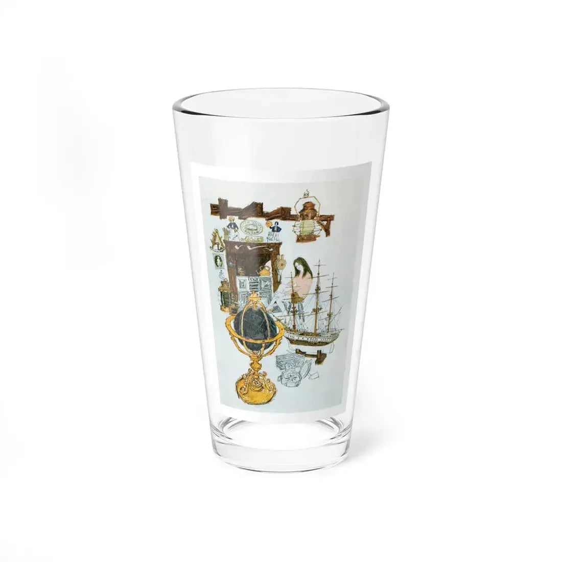 No More A-Roving by Lynn Bretton, Woman magazine, 1969 (Magazine Illustration) Pint Glass 16oz 16oz - Go Mug Yourself