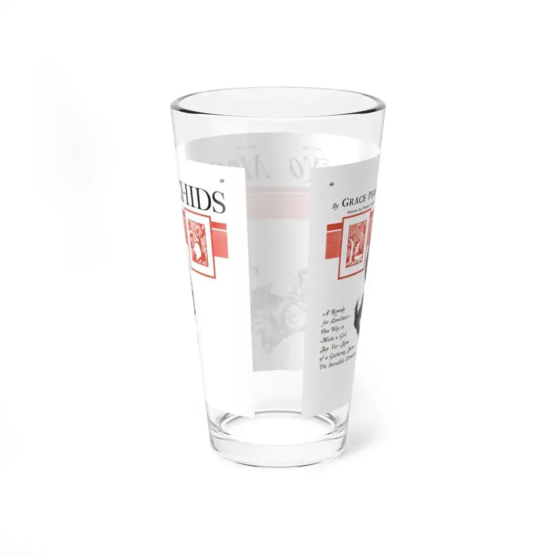 No More Orchids (4), Liberty magazine, July 9, 1932 (Magazine Illustration) Pint Glass 16oz - Go Mug Yourself