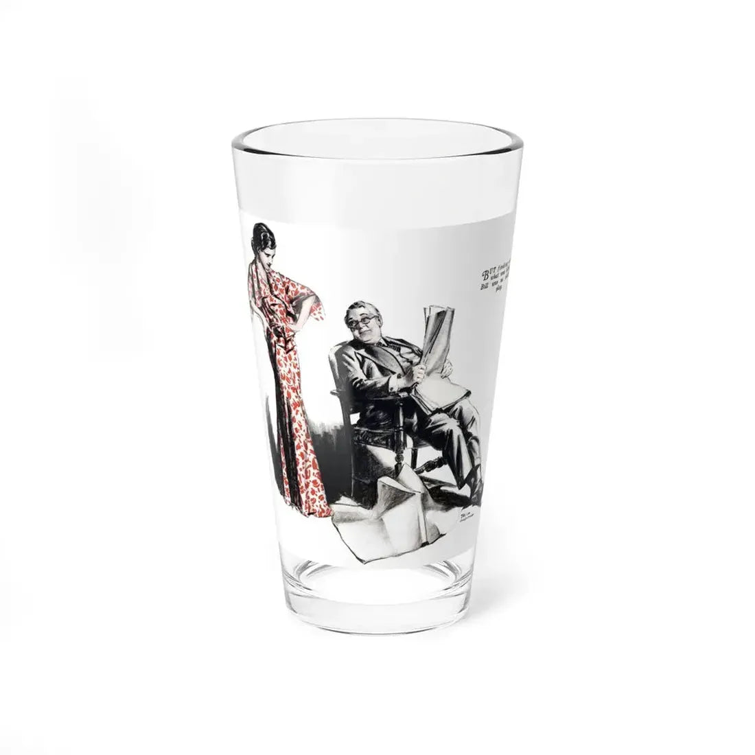 No More Orchids (5), Liberty magazine, July 9, 1932 (Magazine Illustration) Pint Glass 16oz 16oz - Go Mug Yourself