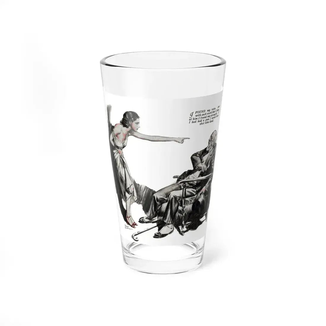 No More Orchids (8), Liberty magazine, July 30, 1932 (Magazine Illustration) Pint Glass 16oz 16oz - Go Mug Yourself