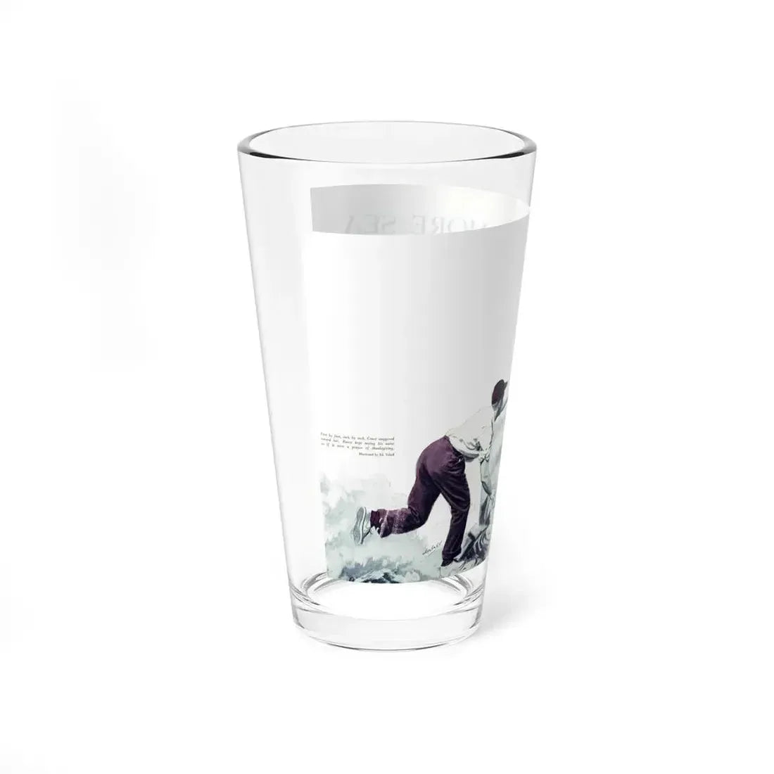 No More Sea, Chatelaine, August 1950 (Magazine Illustration) Pint Glass 16oz - Go Mug Yourself