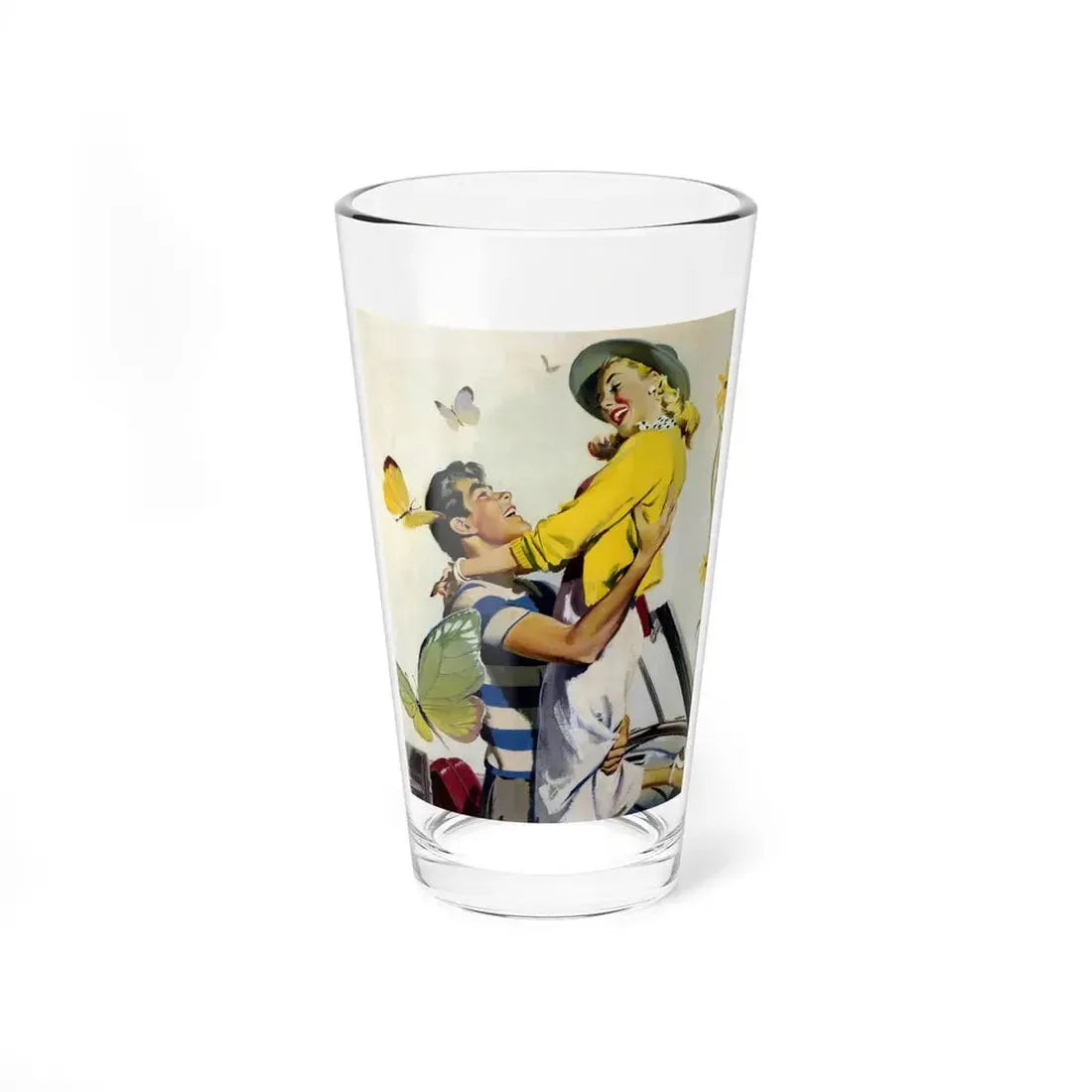No One Was Holding the Steering Wheel..., 1952 (Magazine Illustration) Pint Glass 16oz 16oz - Go Mug Yourself