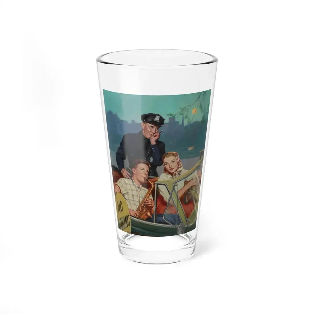 No Parking (Magazine Illustration) Pint Glass 16oz 16oz - Go Mug Yourself