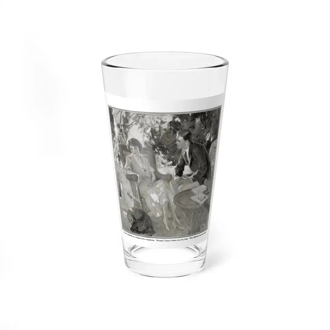 No Postcards, McCall's magazine, September 1922 (Magazine Illustration) Pint Glass 16oz 16oz - Go Mug Yourself