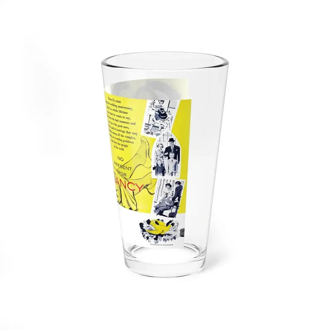 No Present for Nancy, Good Housekeeping, October 1953 (Magazine Illustration) Pint Glass 16oz - Go Mug Yourself