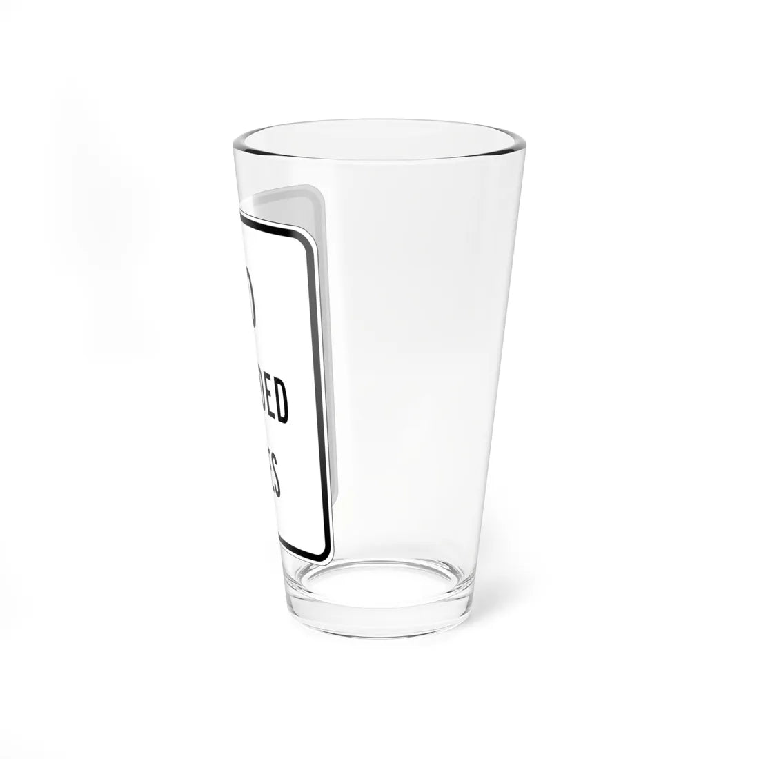 NO STUDDED TIRES MUTCD-AK R5-100 (Alaska) (Road Sign) Pint Glass 16oz - Go Mug Yourself
