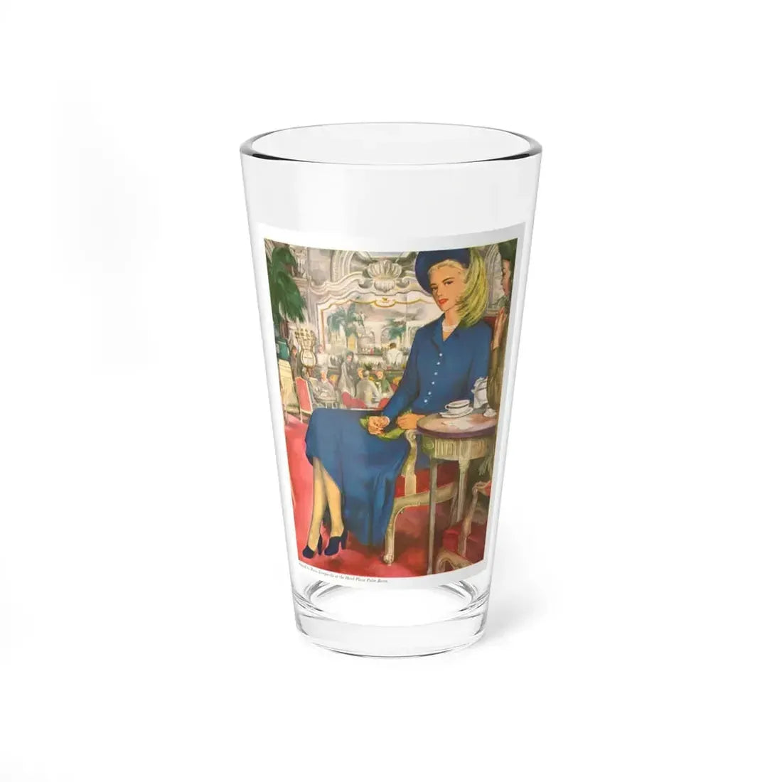 Nolde Nylons advertisement, 1948 (Magazine Illustration) Pint Glass 16oz 16oz - Go Mug Yourself