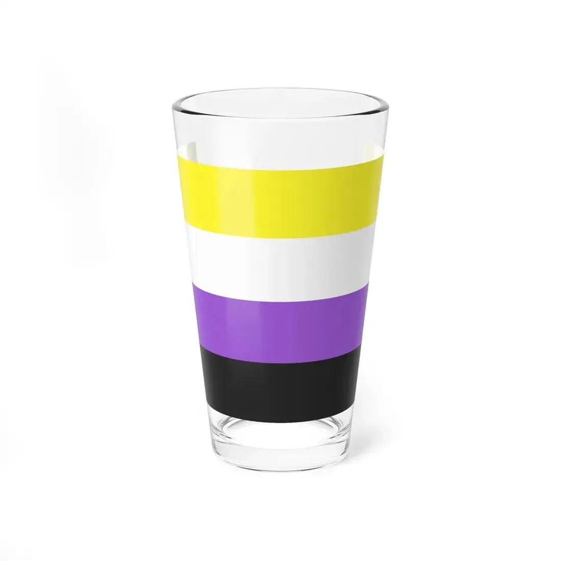 Nonbinary Pride Flag - Pint Glass 16oz 16oz - Go Mug Yourself