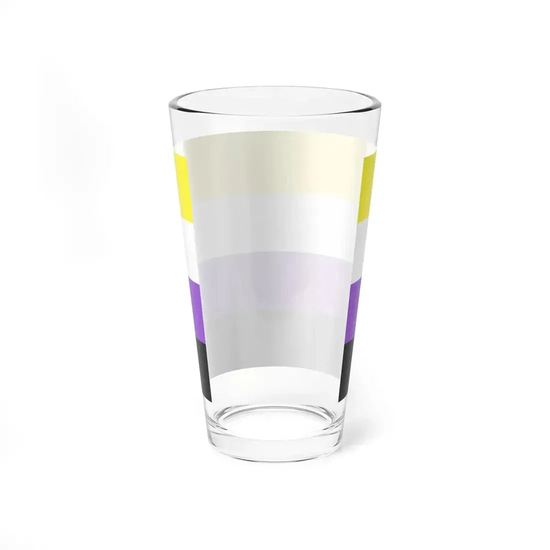 Nonbinary Pride Flag - Pint Glass 16oz - Go Mug Yourself
