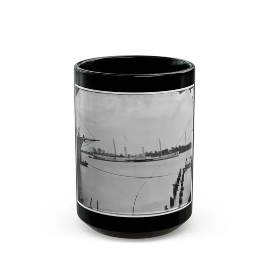 Norfolk, Va. Steamer U.S.S. Fort Donelson (Former Confederate Blockade Runner Robert E. Lee) (U.S. Civil War) Black Coffee Mug 15oz - Go Mug Yourself