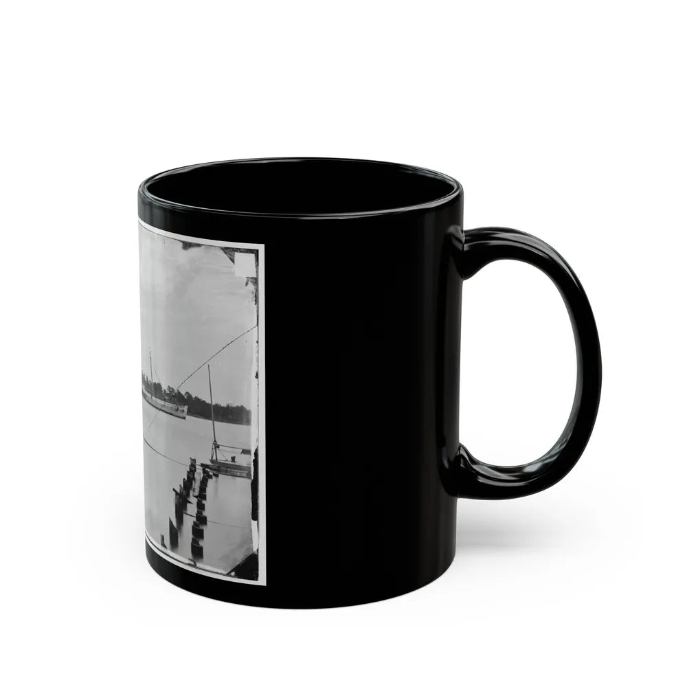 Norfolk, Va. Steamer U.S.S. Fort Donelson (Former Confederate Blockade Runner Robert E. Lee) (U.S. Civil War) Black Coffee Mug-Go Mug Yourself