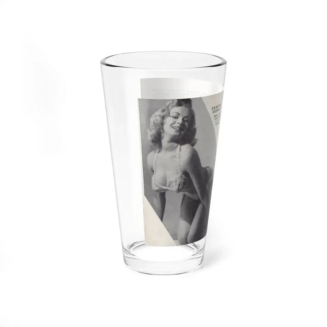 Norma Sykes #137 - 66 PHOTOGRAPHS OF Sabrina U.K. Pocket Mag. Pages 4 & 5 (Vintage Female Icon) Pint Glass 16oz - Go Mug Yourself