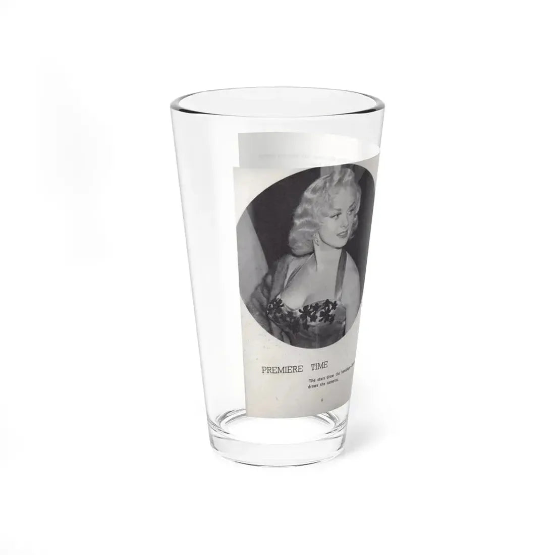 Norma Sykes #138 - 66 PHOTOGRAPHS OF Sabrina U.K. Pocket Mag. Pages 6 & 7 (Vintage Female Icon) Pint Glass 16oz - Go Mug Yourself