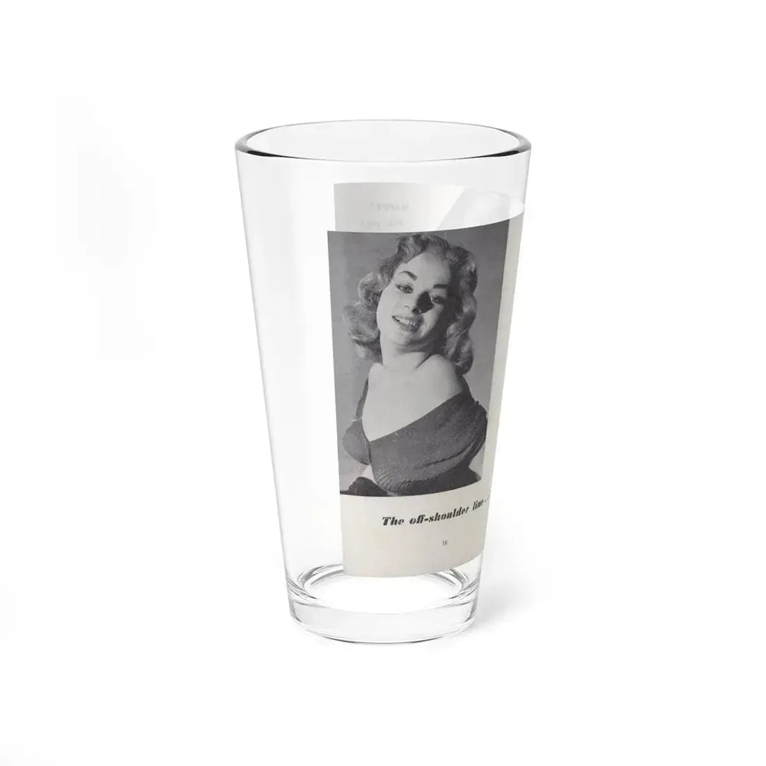 Norma Sykes #143 - 66 PHOTOGRAPHS OF Sabrina U.K. Pocket Mag. Pages 16 & 17 (Vintage Female Icon) Pint Glass 16oz - Go Mug Yourself
